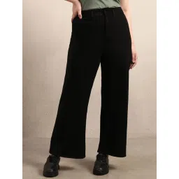 Vero Moda Curve Black Marine Wide Leg Fit Jeans-picture-21