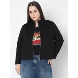 Vero Moda Curve Black Solid Full Sleeves Jacket-picture-19