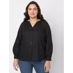 Vero Moda Curve Black Viscose Checks Shirt-picture-32