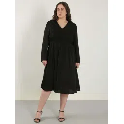 Vero Moda Curve Jet Black Casual Dress-picture-19