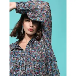 Vero Moda Curve Multicolor Floral Print Shirt-picture-37