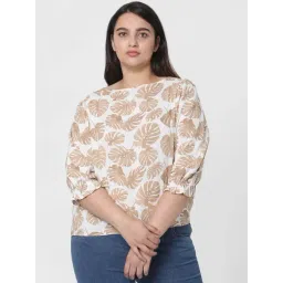vero moda curve Vero Moda Beige Printed Top-picture-45