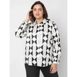 Vero Moda Curve White & Black Printed Shirt-picture-29
