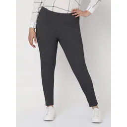 VERO MODA CURVE Women Grey Melange Solid Jeggings-picture-11