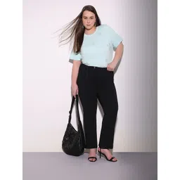 VERO MODA CURVE Women Straight Fit High-Rise Trousers-picture-15