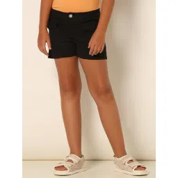 VERO MODA GIRL Black Solid Cargo Shorts-picture-46