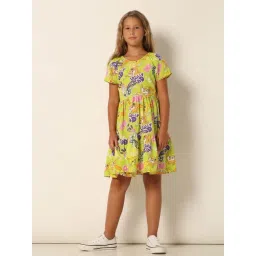 VERO MODA GIRL Green Printed Dress-picture-34