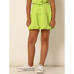 VERO MODA GIRL Green Solid Skirt-picture-15