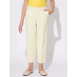 VERO MODA GIRL Kids Cream Solid Pants-picture-34