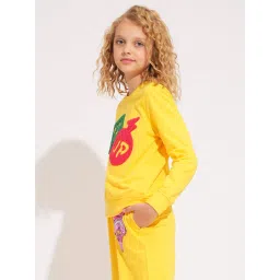 VERO MODA GIRL Kids Daffodil Cotton Graphic Sweatshirt image 3