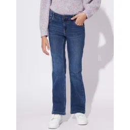 VERO MODA GIRL Kids Dark Blue Denim Solid Jeans-picture-26