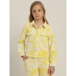 VERO MODA GIRL Lemon Drop Cotton Embellished Shirt-picture-41