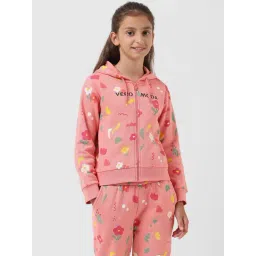 VERO MODA GIRL Light Orange Floral Print Full Sleeves Sweatshirt-picture-35