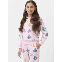 VERO MODA GIRL Pink Printed Full Sleeves Sweatshirt-picture-31