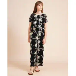 Girls Floral Embroidered Regular Fit Top-image-2