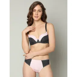 Vero Moda Intimates Black & Pink Printed Full Coverage T-Shirt Bra-picture-39