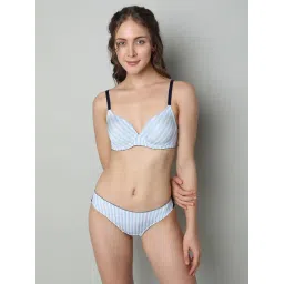 Vero Moda Intimates Blue Printed Medium Coverage T-Shirt Bra-picture-39