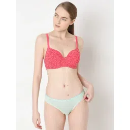 Vero Moda Intimates Pink Printed Shoulder Strap T-Shirt Bra-picture-19