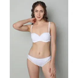 Vero Moda Intimates White Lace Half Coverage Bra-picture-30