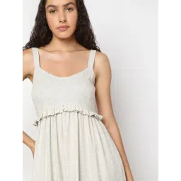 Vero Moda Beige Cotton Textured Midi Dress-picture-36