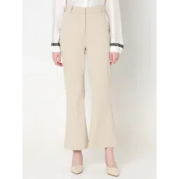 Vero Moda Beige High Rise Bootcut Pants-picture-23