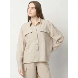Vero Moda Beige Plain Shirt-picture-34