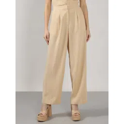 Vero Moda Beige Plain Trousers-picture-43