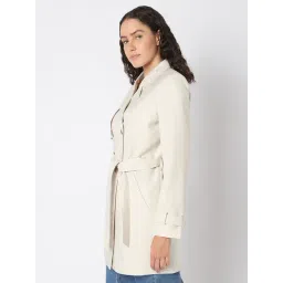 Vero Moda Beige Polyester Relaxed Fit Coat image 3