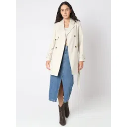 Vero Moda Beige Polyester Relaxed Fit Coat image 4