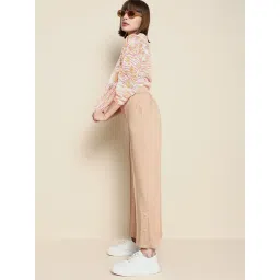 Vero Moda Beige Regular Fit High Rise Pants-picture-43