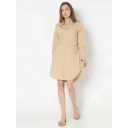 Vero Moda Beige Regular Fit Shirt Dress image 4
