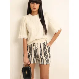 Vero Moda Beige Self Design Sweater-picture-30