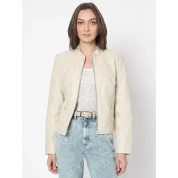 Vero Moda Beige Solid Full Sleeves Jacket-picture-41