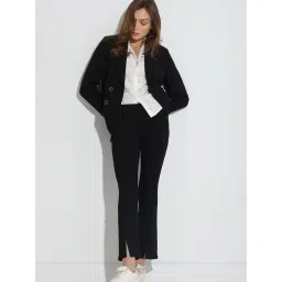 Vero Moda Black Blended Bootcut Mid Rise Cropped Jeans-picture-24