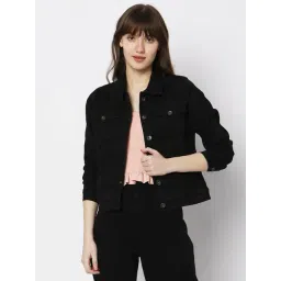 Vero Moda Black Cotton Regular Fit Jacket-picture-38