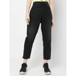 Vero Moda Black Cotton Regular Fit Jeans-picture-19