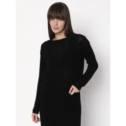 Vero Moda Black Cotton Self Design Full Sleeves Tops-picture-28