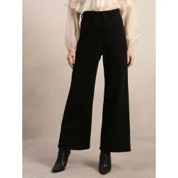 Vero Moda Black Cotton Wide Leg Fit Jeans-picture-31