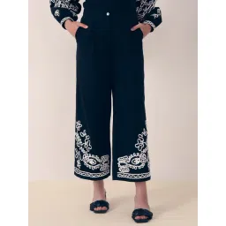 Vero Moda Black Embroidered High Rise Pants-picture-34