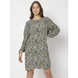 Vero Moda Black Floral Print A-Line Dress-picture-17