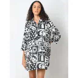 Vero Moda Black Printed Shift Dress-picture-21
