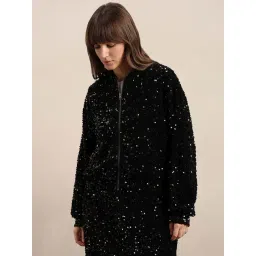 Vero Moda Black Regular Fit Embellished Jacket-picture-19