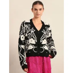 Vero Moda Black Regular Fit Printed Cardigan-picture-21