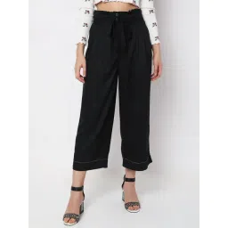 Vero Moda Black Relaxed Fit High Rise Pants-picture-32
