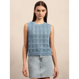 Vero Moda Blue Amazing Knitted Regular Fit Pullover-picture-29