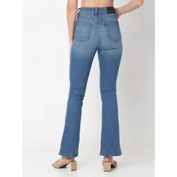 Vero Moda Blue Blended Bootcut High Rise Jeans image 3