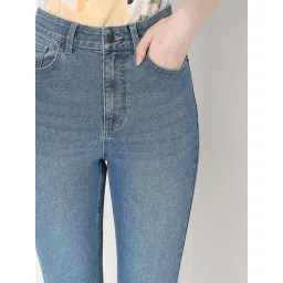 Vero Moda Blue Blended Flared Fit High Rise Jeans image 5