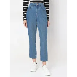 Vero Moda Blue Cotton Straight Fit Jeans-picture-13