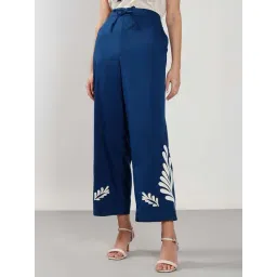 Vero Moda Blue Cotton Straight Fit Printed Trousers-picture-36