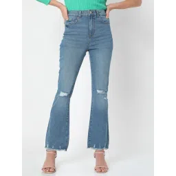 Vero Moda Blue Distressed Regular Fit Jeans-picture-14